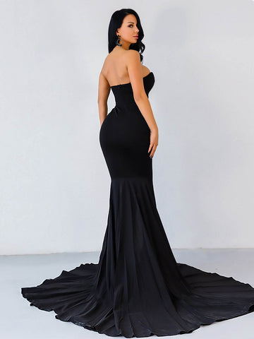 Missord Split Mermaid Hem Floor Length Tube Prom Dress