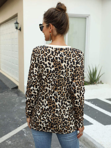 Leopard Print Long Sleeve Tee