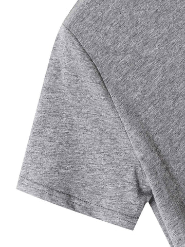 Slogan Print Short Sleeve Tee