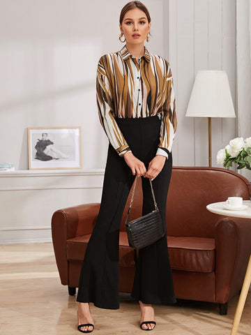 Drop Shoulder Allover Print Shirt