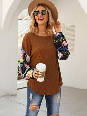 Contrast Panel Geo Print Jumper