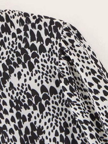 Leopard Print Ruffle Hem Dress