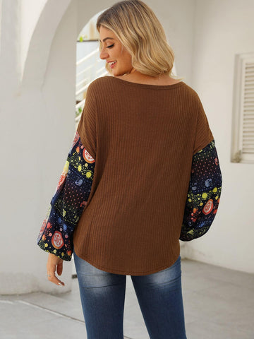 Contrast Panel Geo Print Jumper