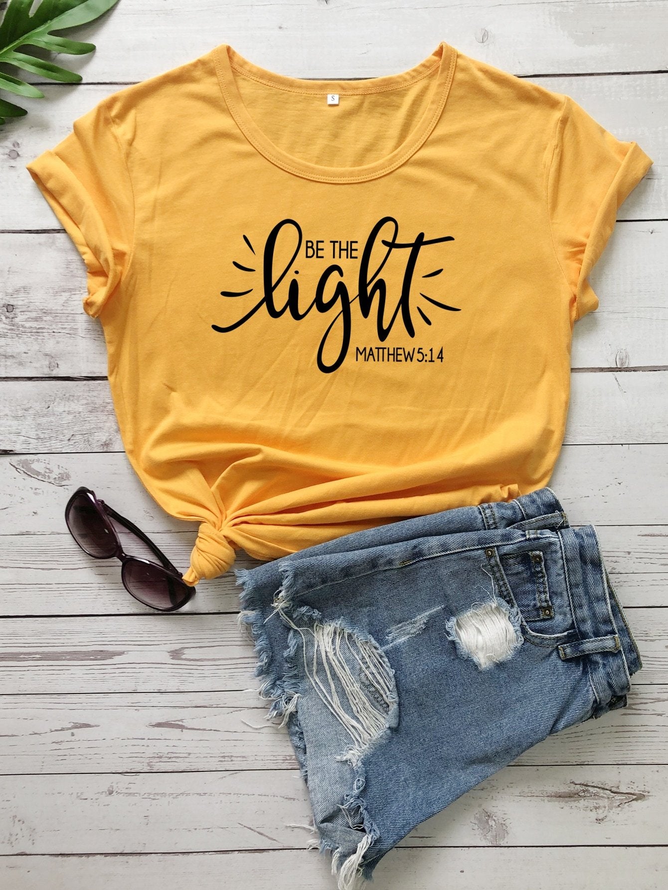 Slogan Graphic Round Neck Tee