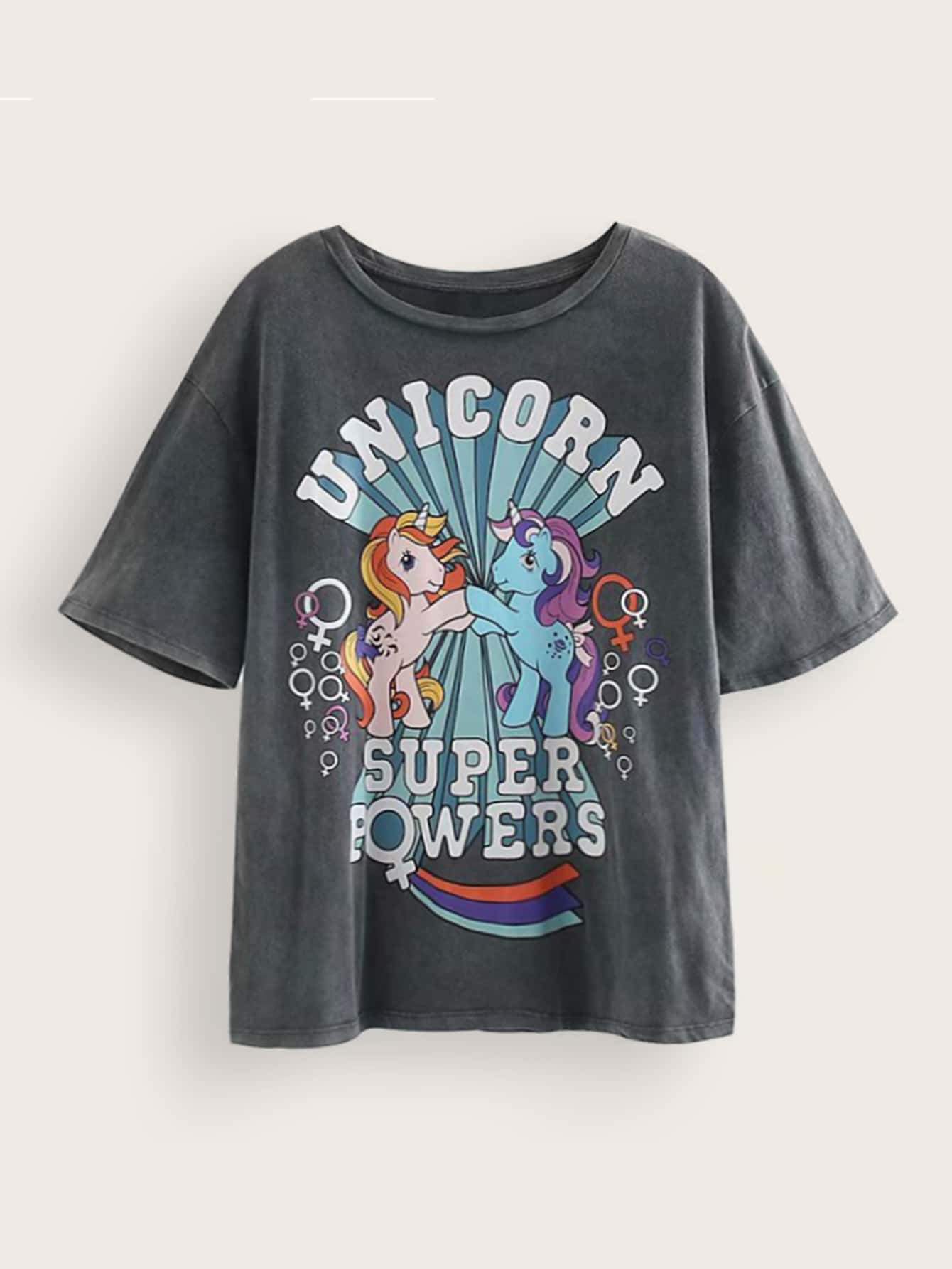 Letter & Cartoon Graphic Tee
