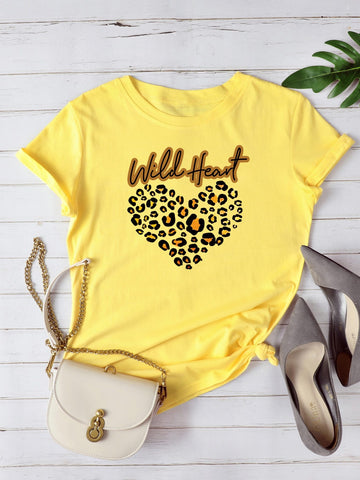 Heart And Letter Graphic Tee