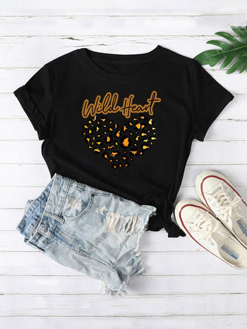 Heart And Letter Graphic Tee