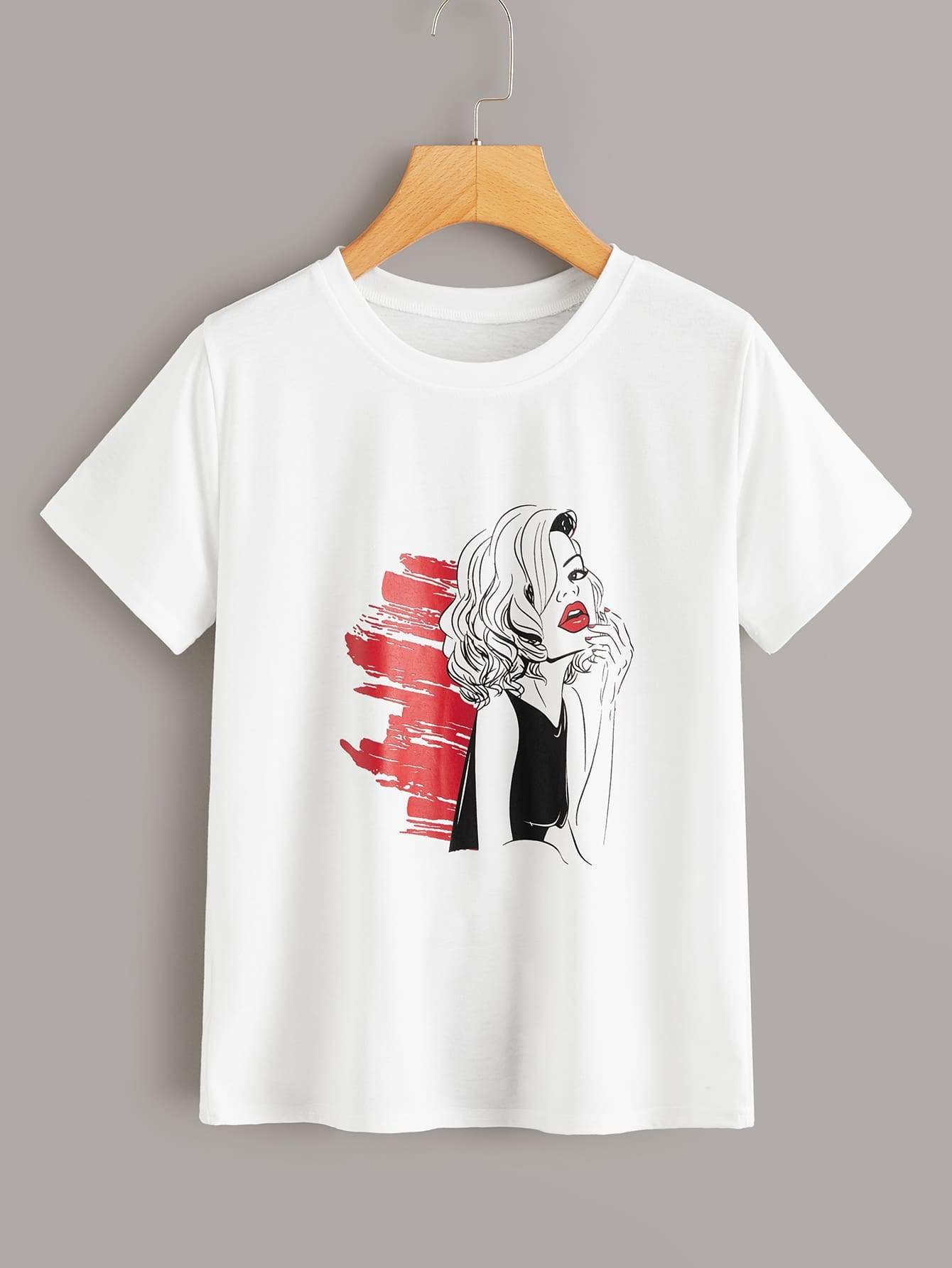 Figure Graphic Round Neck Tee