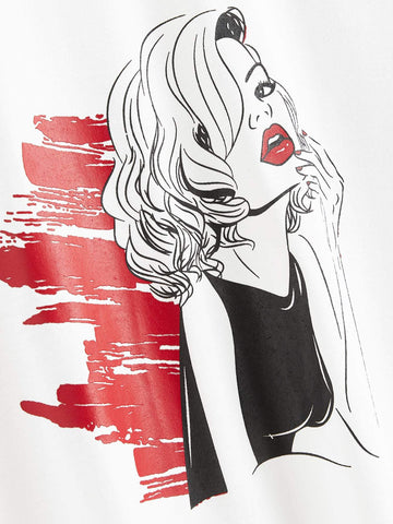 Figure Graphic Round Neck Tee