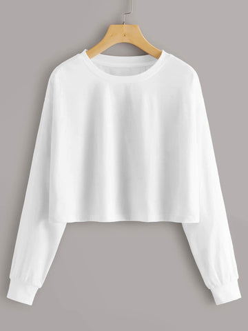 Letter Graphic Back Crop Tee