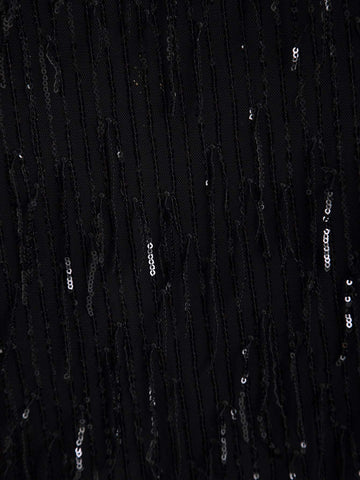 Sequin Fringe Keyhole Back Tunic Dress