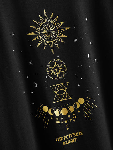 Geo & Letter Graphic Tee