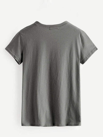 Cat And Slogan Graphic Tee