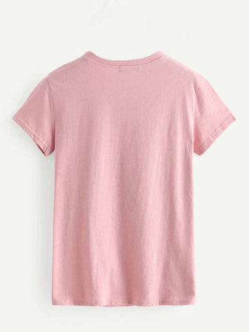 Heart And Slogan Graphic Tee