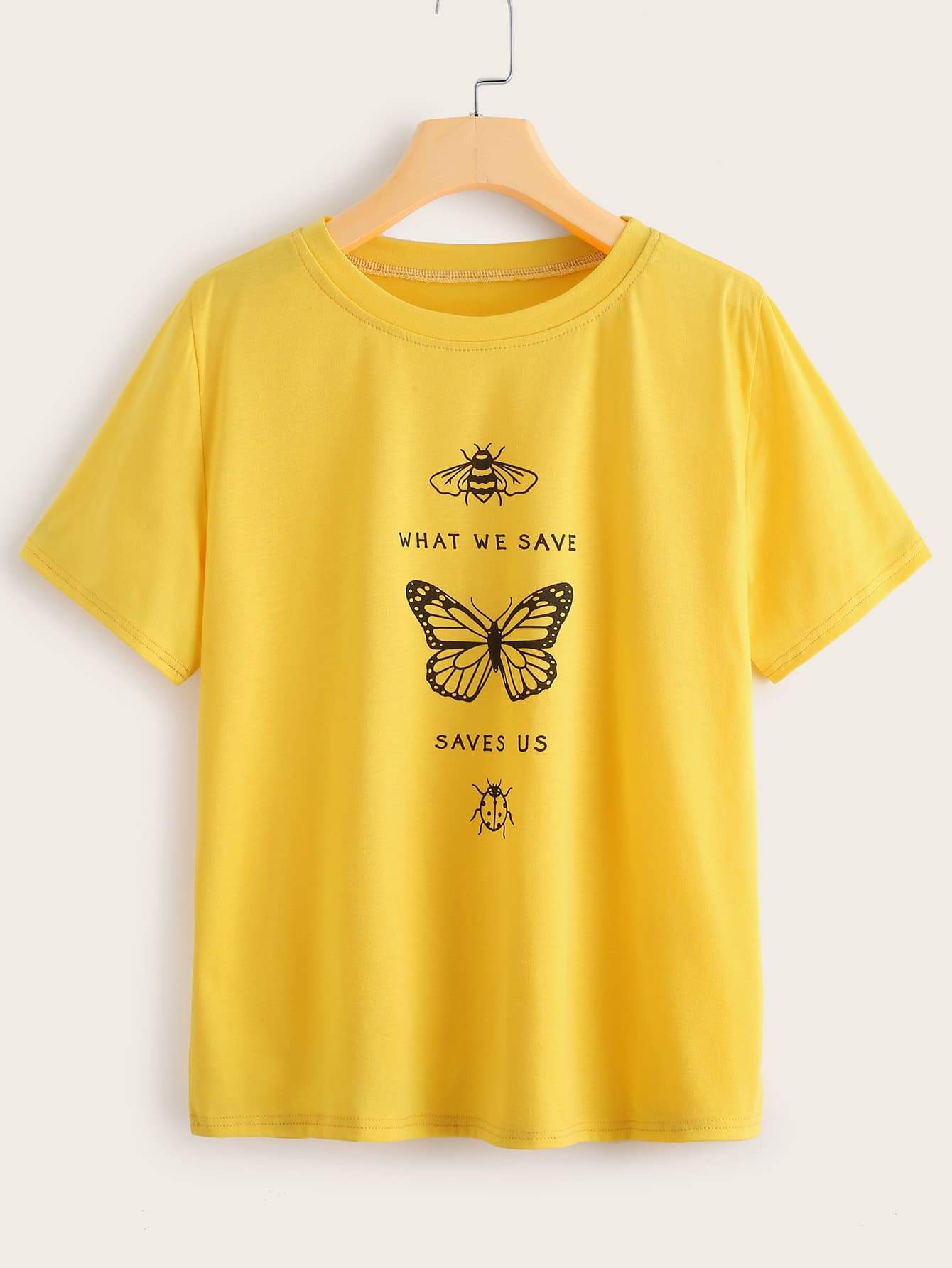 Animal & Letter Graphic Tee