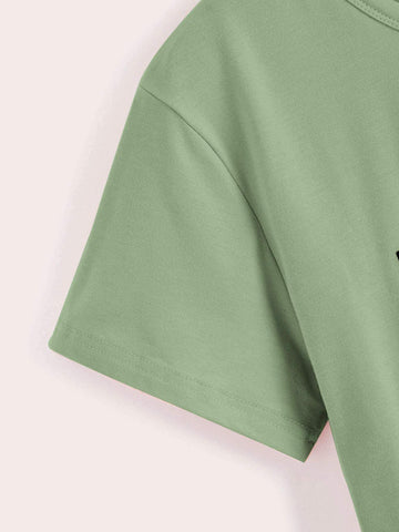 Mountain & Slogan Graphic Short Sleeve Tee