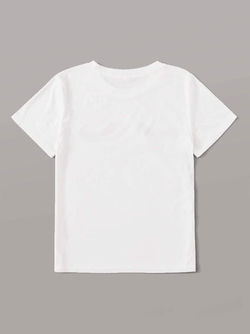 Figure & Letter Graphic Tee