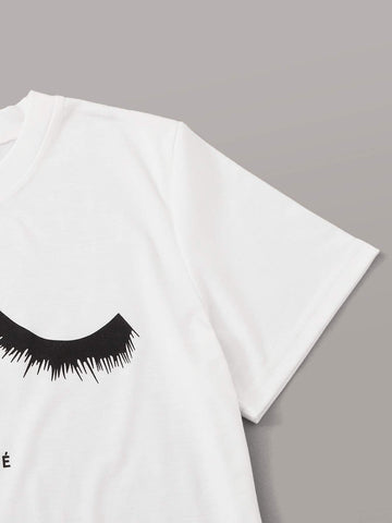Figure & Letter Graphic Tee