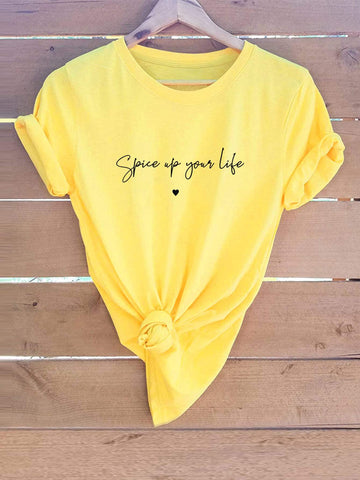 Heart And Slogan Graphic Tee