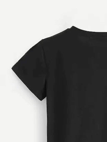 Chain And Slogan Graphic Tee