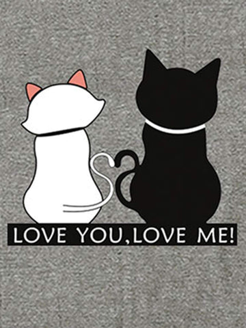 Cat And Slogan Graphic Tee