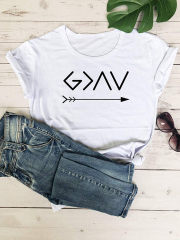 Graphic Print Crew Neck Tee