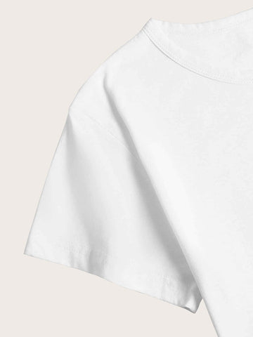 Graphic Print Crew Neck Tee