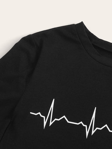 Graphic Print Crew Neck Tee