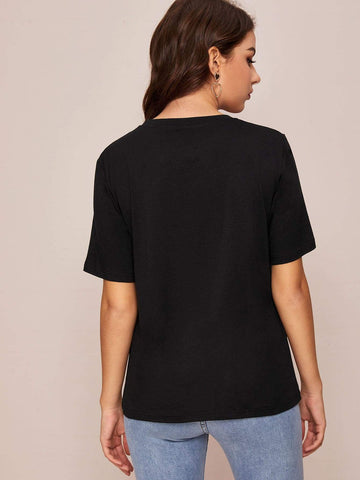 Figure Graphic Round Neck Tee