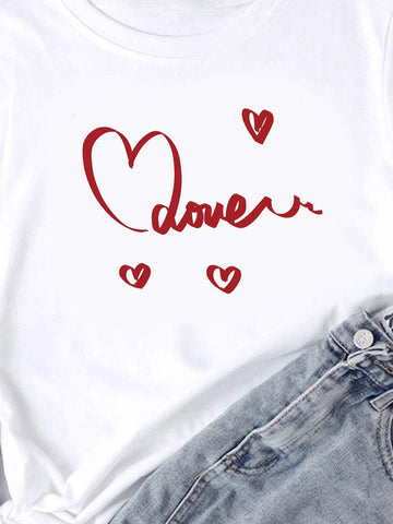 Heart And Letter Graphic Tee