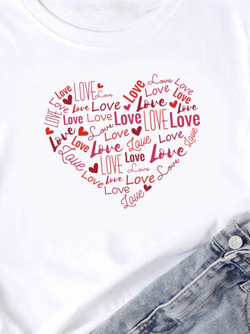 Heart And Letter Graphic Tee