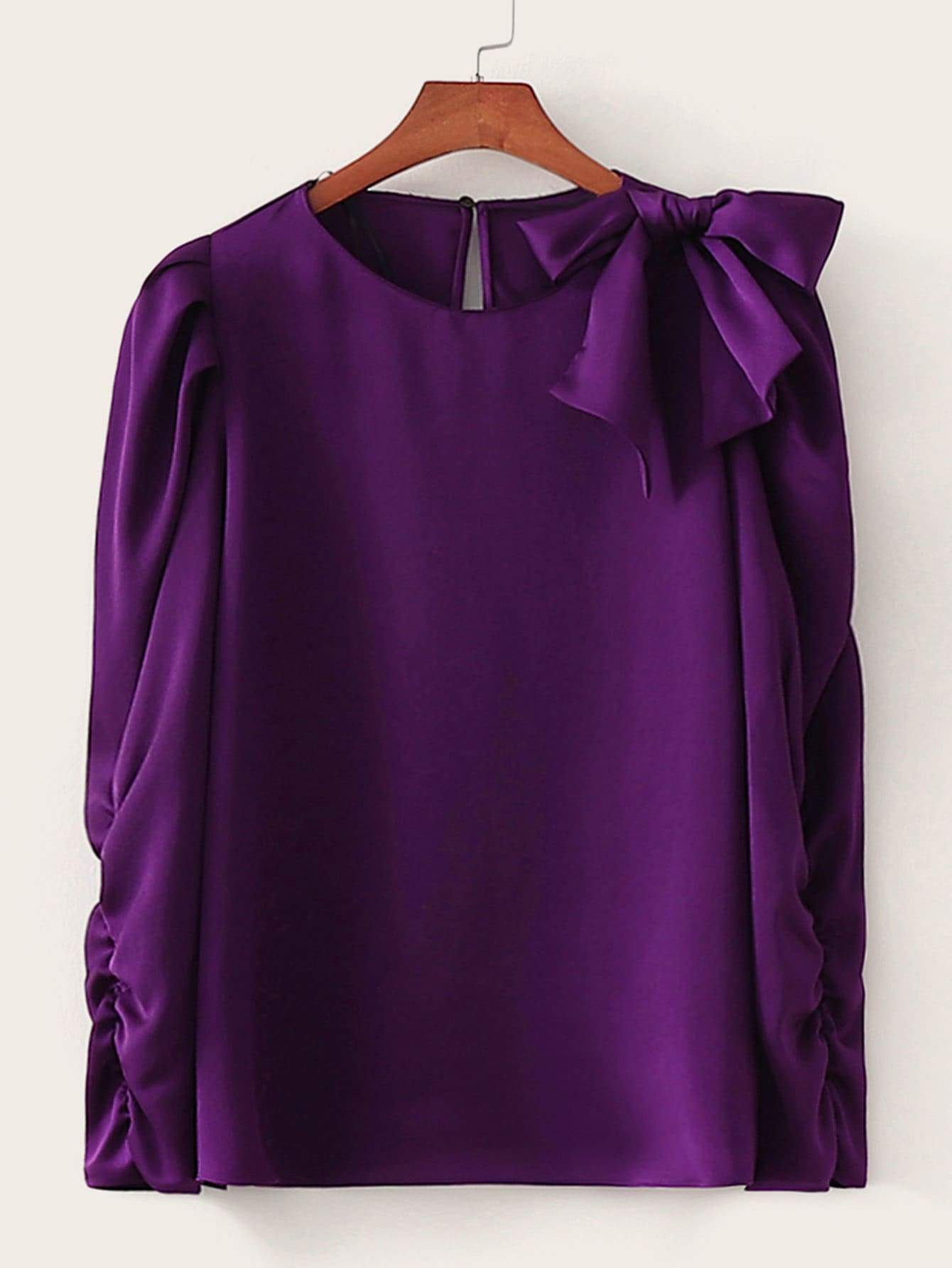 Bow Detail Puff Sleeve Blouse