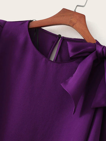 Bow Detail Puff Sleeve Blouse