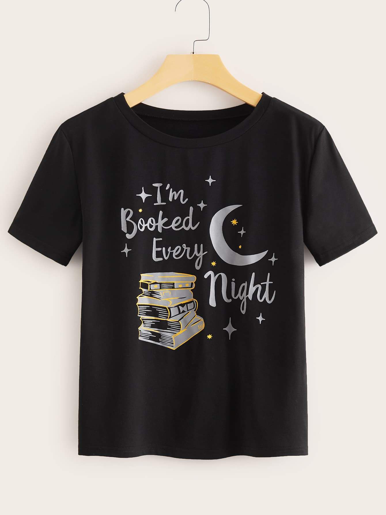 Galaxy And Slogan Graphic Tee