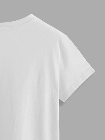 Cartoon Cocktail And Slogan Print Tee