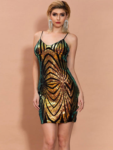 Missord Geo Sequin Cami Dress