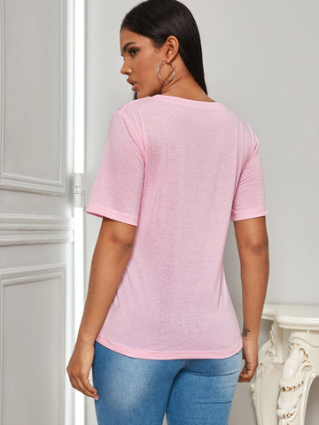 Letter Graphic Short Sleeve Tee