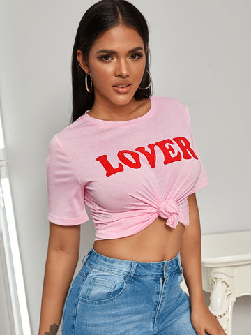 Letter Graphic Short Sleeve Tee