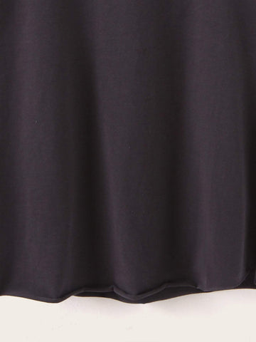 Slogan Print Round Neck Tee